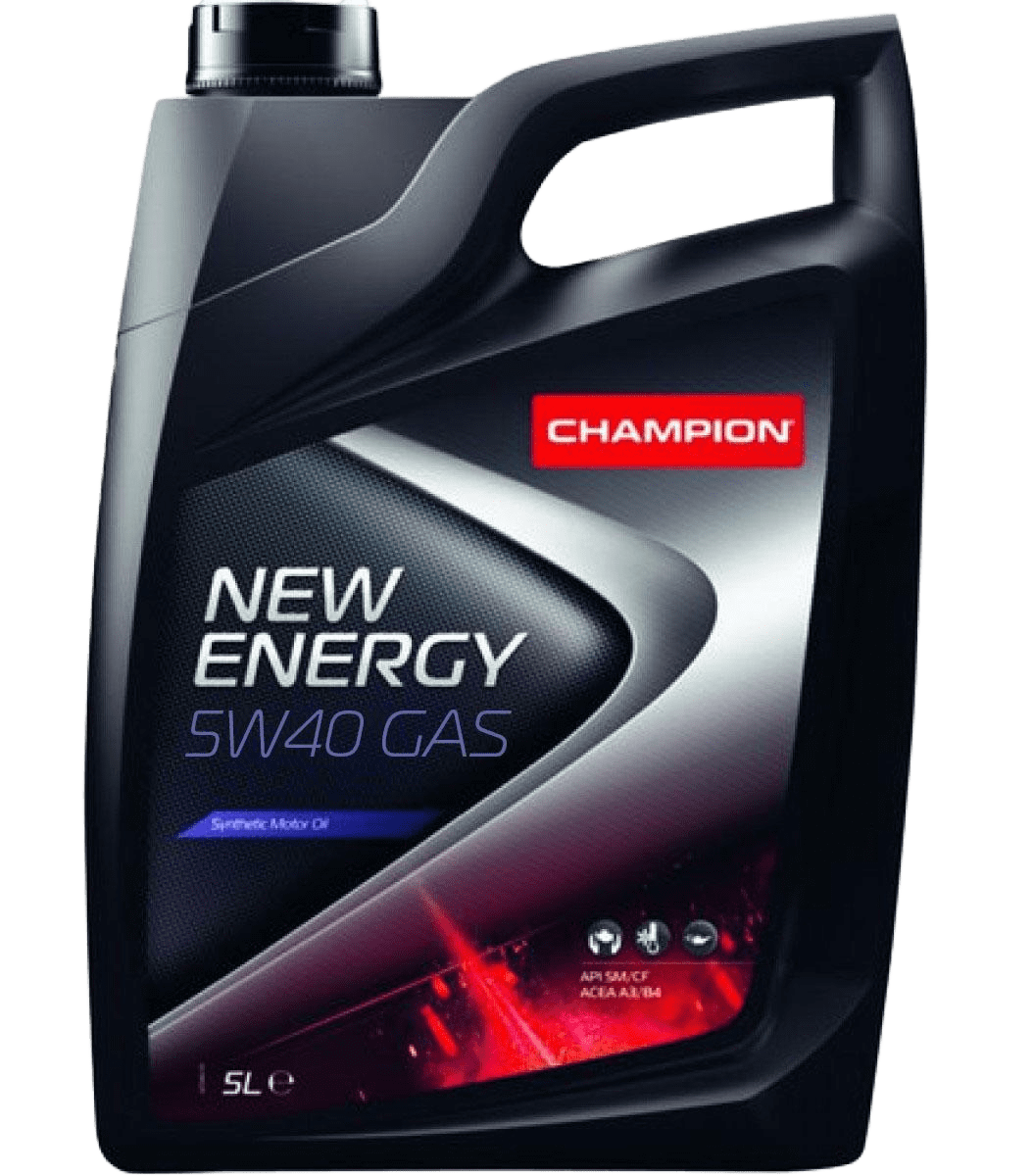 Моторное масло Champion New Energy 5W40 GAS, 5л (CHAMPION: 8224263)